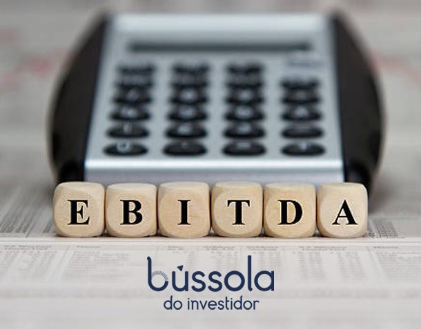 Imagem de uma calculadora e na frente escrito Ebitda