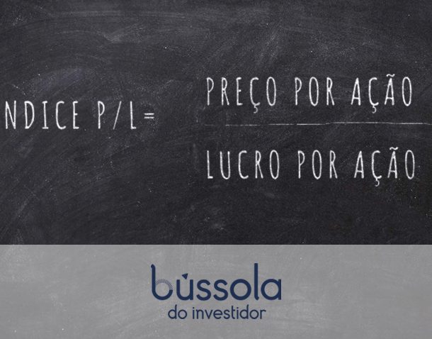 Louça escrito a fórmula do preço/lucro